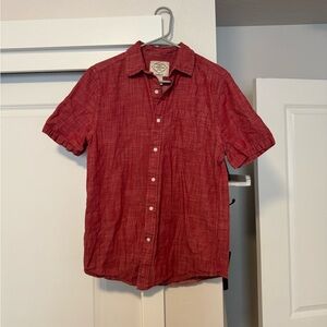 Men's Red Short Sleeve Shirt